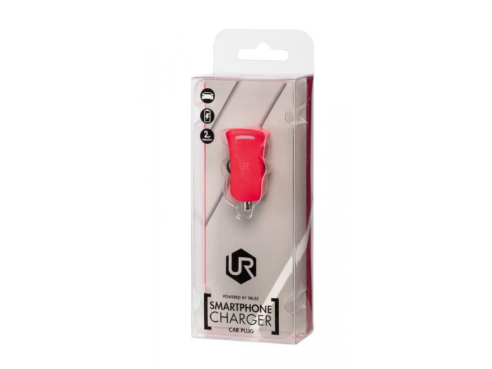 Автомобильное зарядное устройство Trust URBAN Smart Car Charger (red)  