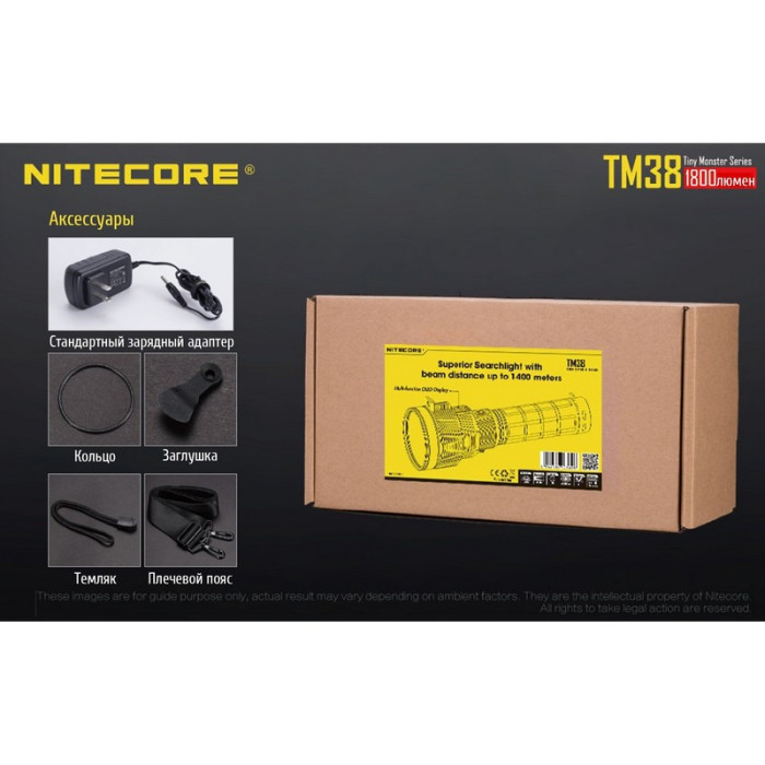 Карманный фонарь Nitecore TM38, 1800 люмен  