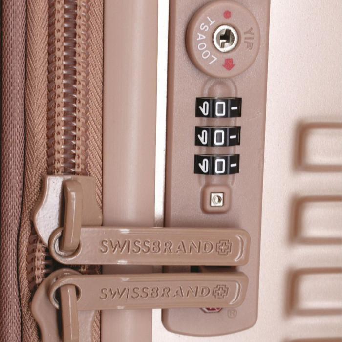Чемодан Swissbrand Rome (M) Rose Gold (SWB_LHROM003M)  