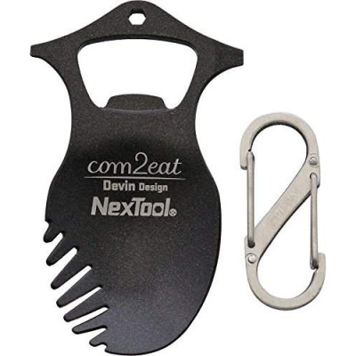 Мультитул NexTool KT5013B Com2eat (74мм, 5 функций), с карабином