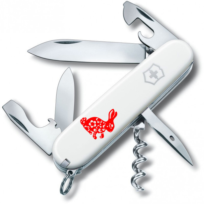 Складной нож Victorinox SPARTAN ZODIAC Бенгальский Кролик красный 1.3603.7_Z2061u  