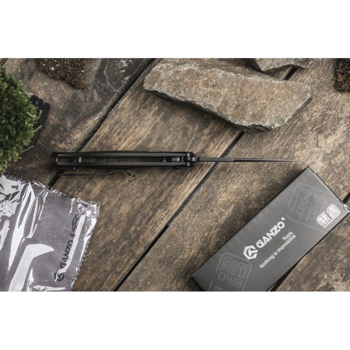 Нож складной Ganzo G707 черный  