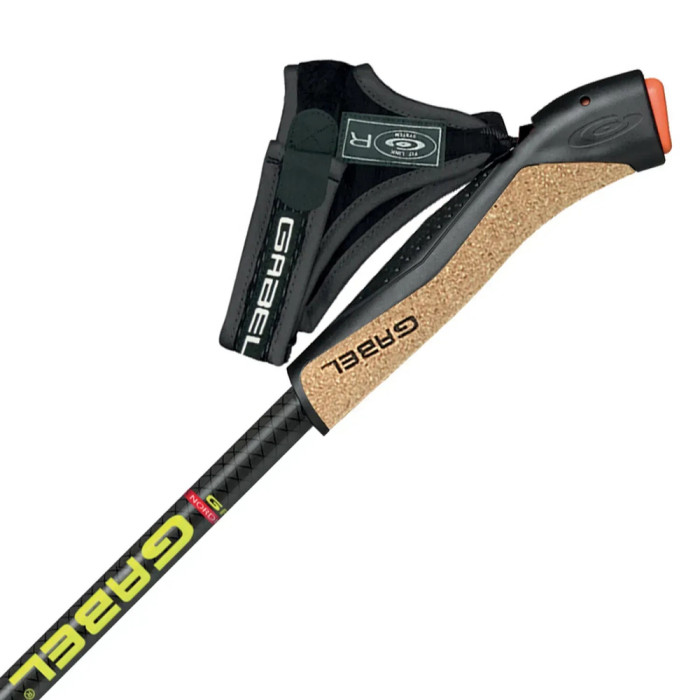 Палки для скандинавской ходьбы Gabel FX-75 Snake Carbon 135 Dual Spike (7008351011350)  