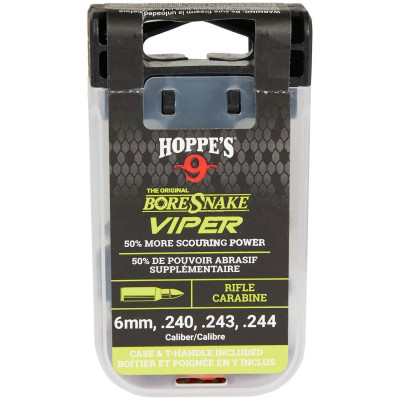 Протяжка Hoppes`s Viper 6mm, .240, .243, .244 с встр. бронзовыми ершами