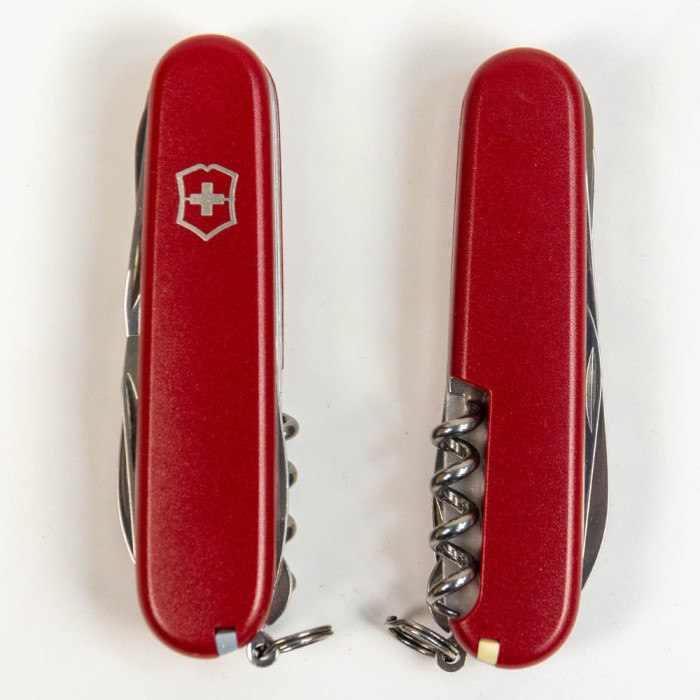 Складной нож Victorinox HUNTSMAN MAT красный матовый лак  