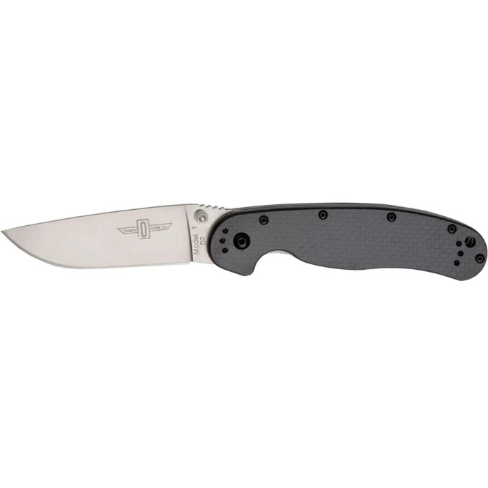 Нож Ontario Knife RAT I Carbon Fiber D2 Steel black