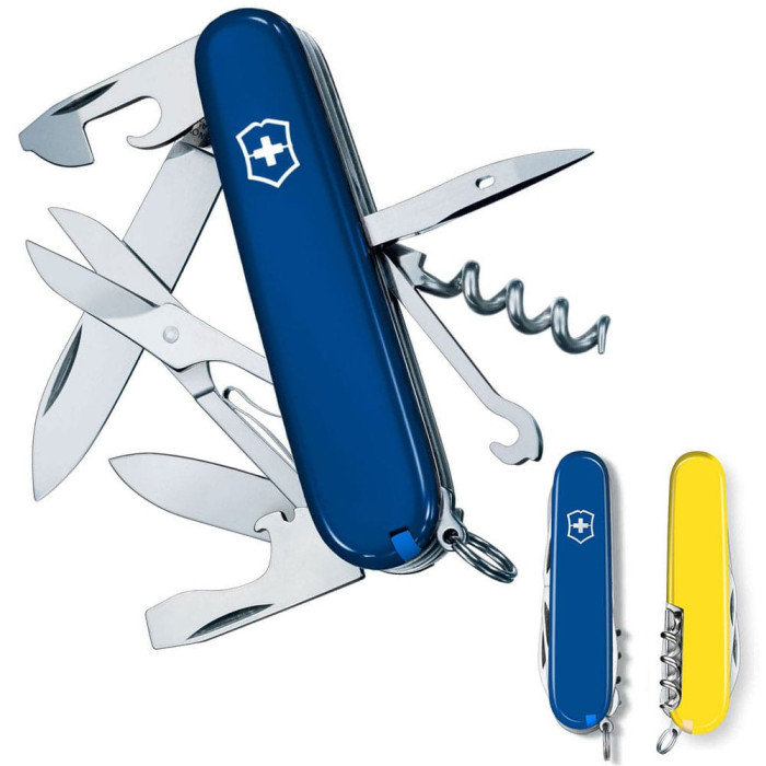 Нож Victorinox Climber Ukraine 91мм/14функ/син-желт  
