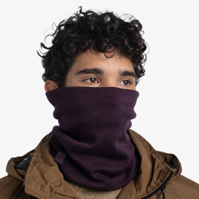 Шарф-труба Buff Heavyweight Merino Wool solid deep purple  