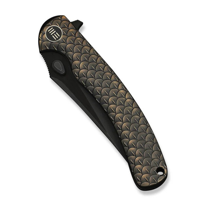 Нож складной туристический Weknife Dracarys, (9.1 см) Böhler M390 / титан 6AL4V бронзовый/черный  