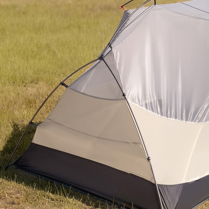 Палатка сверхлегкая двухместная с футпринтом Naturehike Mongar CNK2550WS037, 20D, серая  