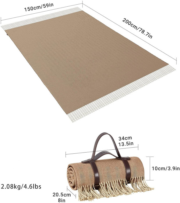 Пикниковый коврик  KingCamp ELSA (KP2011) BEIGE / COFFEE  