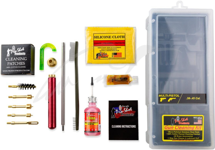 Набор д/чистки Pro-Shot Пистолетный .38-.45 Cal.  