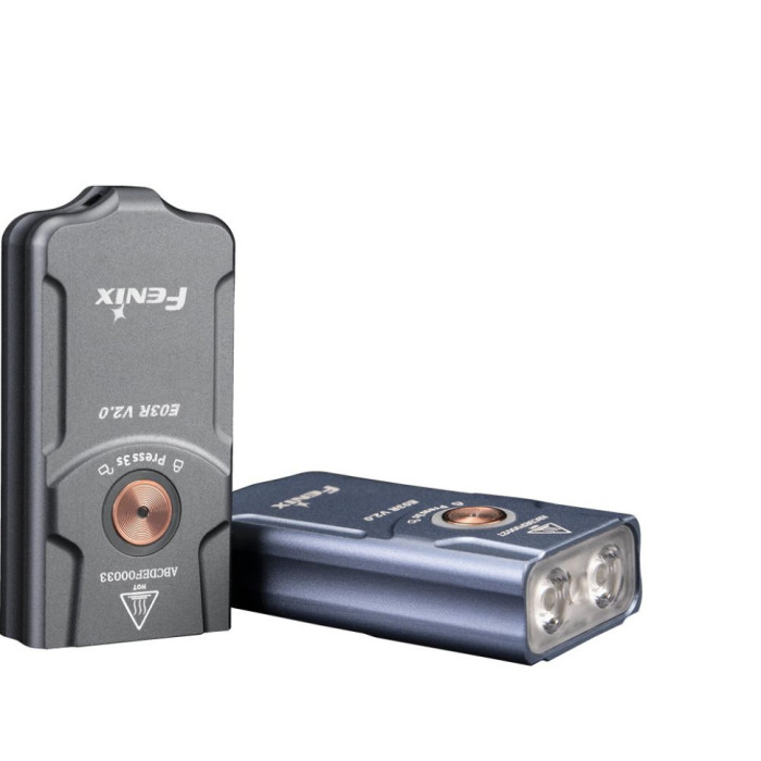 Фонарь наключный Fenix E03R V2.0, синий  