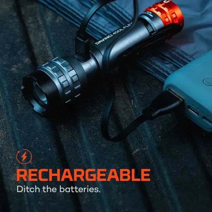 Фонарь ручной Nebo Davinci 450L Flex, 450 люмен (NB NEB-FLT-1046-G)  