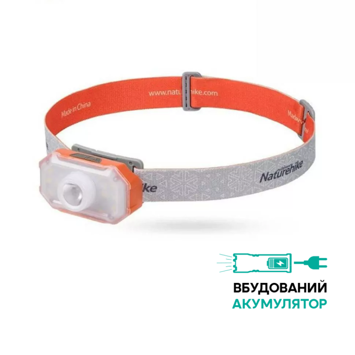 Фонарь налобный Naturehike NH18T001-A, оранжевый 
