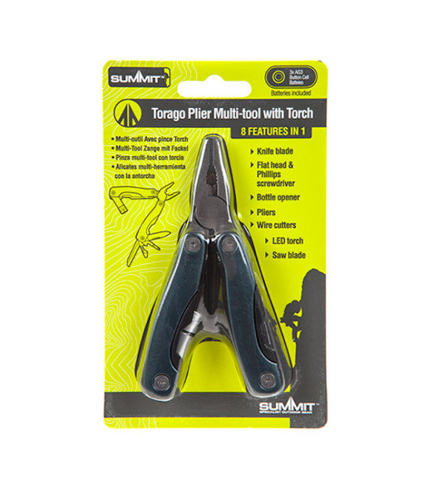 Мультитул с фонариком Summit Torago Plier (зеленый)  