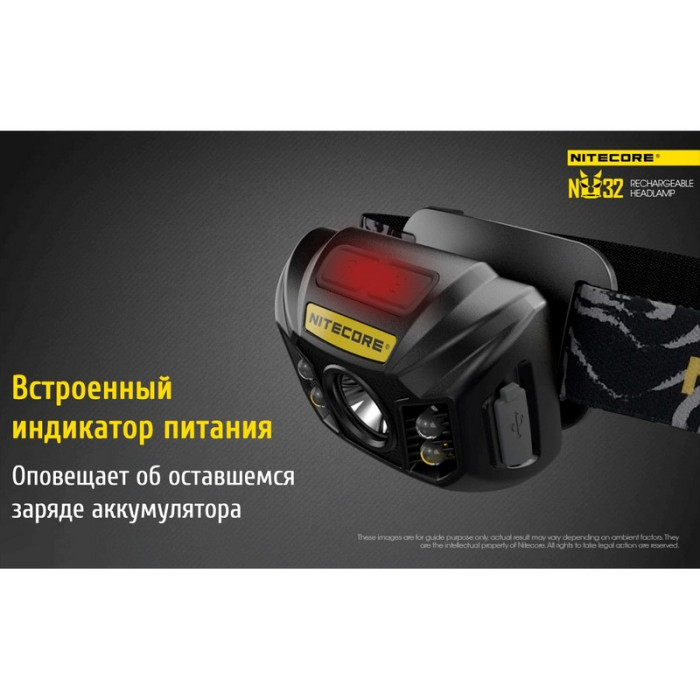 Фонарь налобный Nitecore NU32  