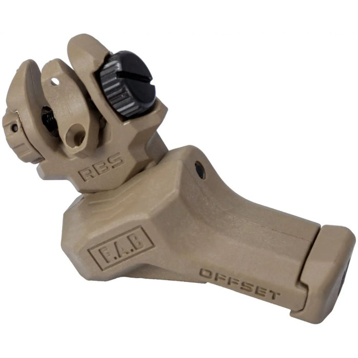 Целик и мушка FAB Defense FRBS OFFSET 45 градусов. Desert tan  
