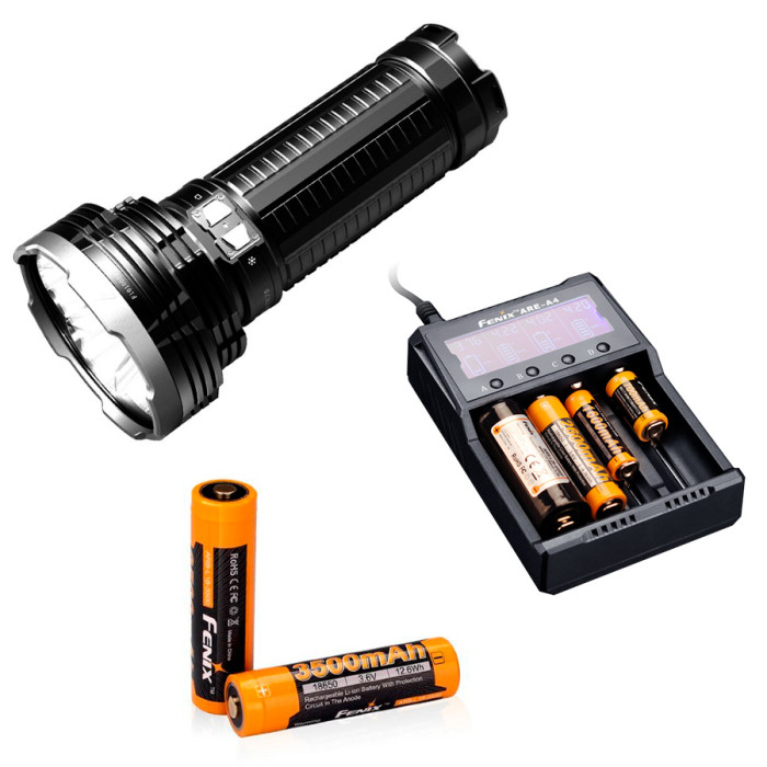 Комплект фонарь Fenix TK752018+ 4 аккумулятора ARB-L18-3500 + зарядное устройство ARE-A4  