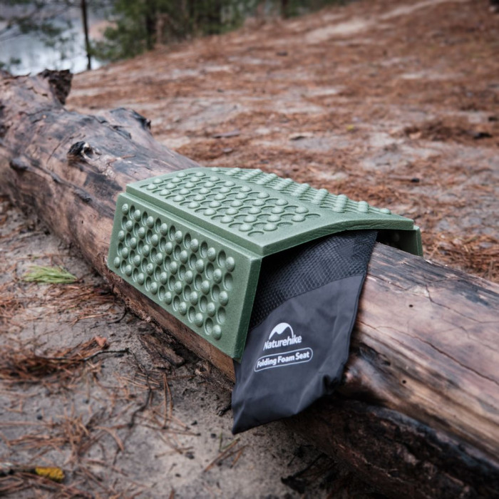 Сидушка складная XPE с чехлом Naturehike NH20PJ025, 15 мм, темно-зеленый  
