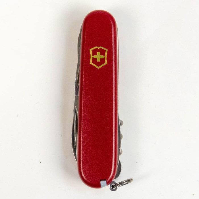 Складной нож Victorinox HUNTSMAN MAT красный матовый с желтым лого  