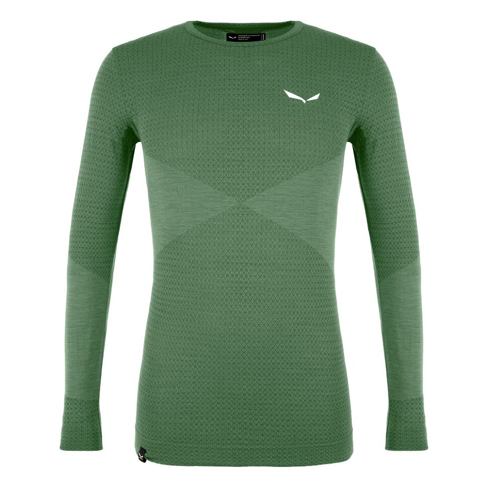 Термофутболка мужская   Salewa  ZEBRU RESPONSIVE L/S TEE - зеленая