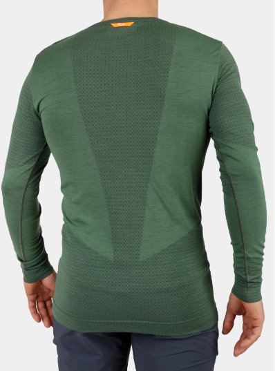 Термофутболка мужская Salewa ZEBRU RESPONSIVE L/S TEE - зеленая, S  