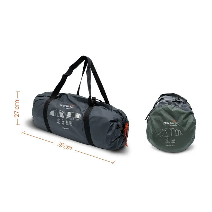 Палатка восьмиместная Easy Camp Leka Twin 8 (120493)  