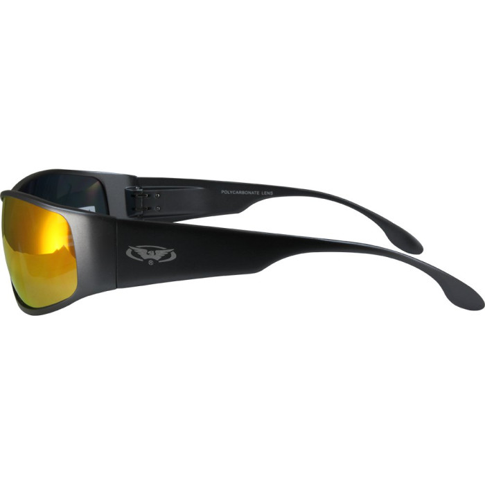 Очки Global Vision Bad-ASS 1 Gunmetal (G-Tech red) зеркальные красные в металлической оправе  