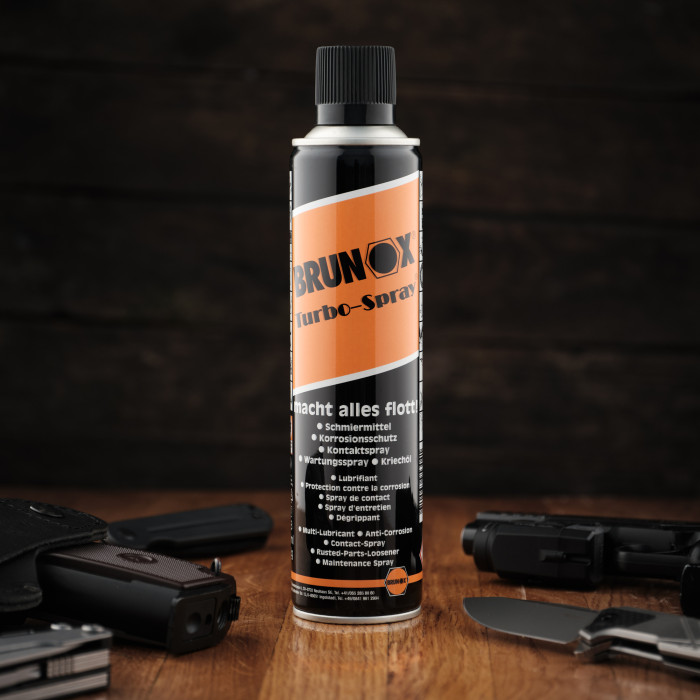 Универсальная смазка для ежедневного ухода и консервации оружия, спрей Brunox Turbo-Spray 400ml  