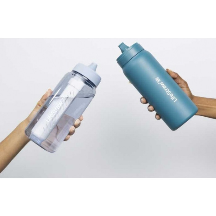 Бутылка-фильтр для воды LifeStraw Go Filter Bottle, 650 мл, Nordic Noir (LSW LGV422GYWW)  