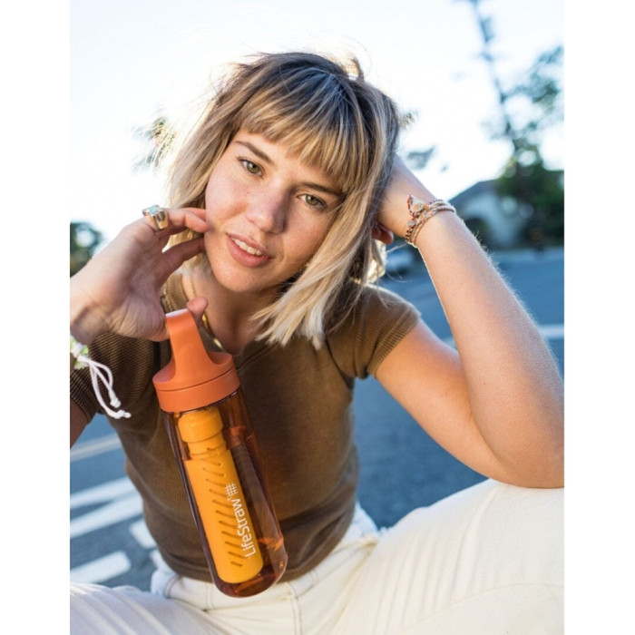 Бутылка-фильтр для воды LifeStraw Go Filter Bottle, 650 мл, Nordic Noir (LSW LGV422GYWW)  