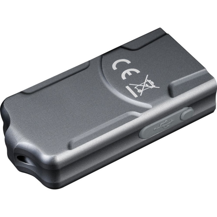 Фонарь наключный Fenix E03R V2.0, серый  