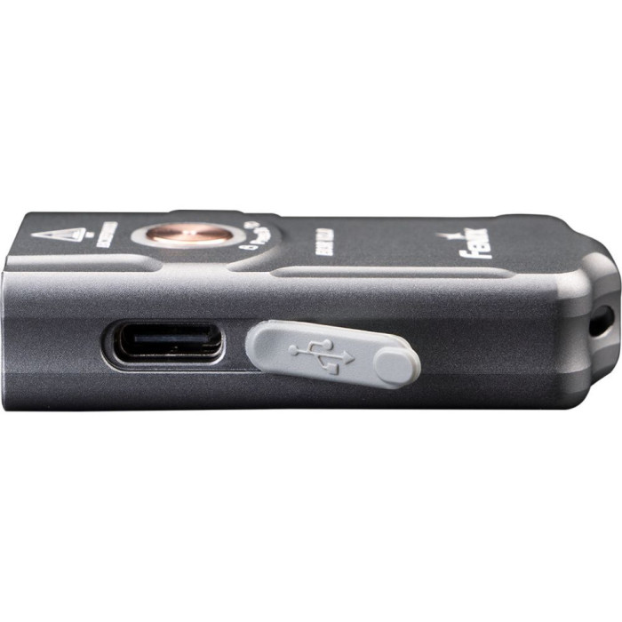 Фонарь наключный Fenix E03R V2.0, серый  