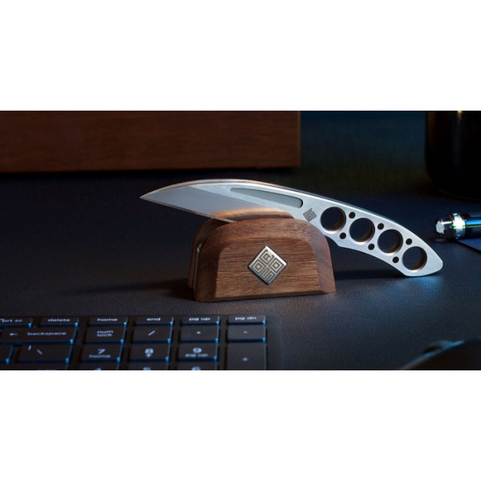 Набор двух ножей Ocaso Duo Desk Knife Wharncliffe с подставкой из древесины ореха  