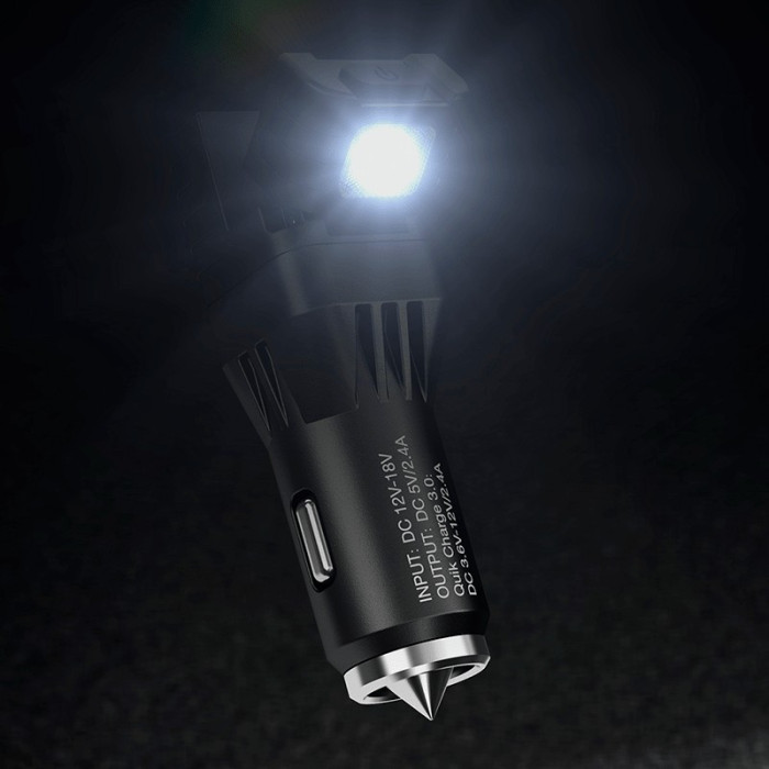 Фонарь от прикуривателя + автомобильное зарядное устройство Nitecore VCL10  