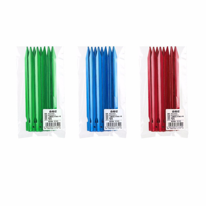 Колышки Naturehike V-образные 180 мм (8 pack) blue NH15A005-I  