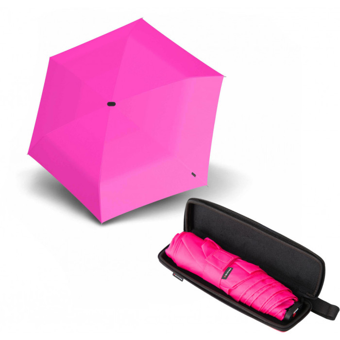 Зонт Knirps X4U Neon Pink Мех / Складной / 6спиц / D90x21см с EVA чехлом  