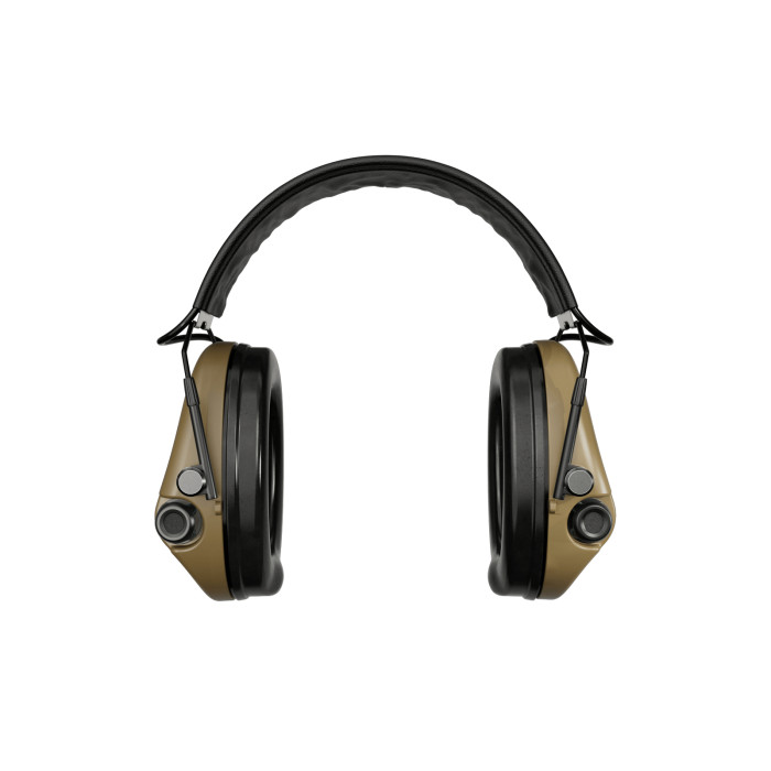 Наушники Sordin Supreme Mil AUX Кожаное оголовье, Песочные  