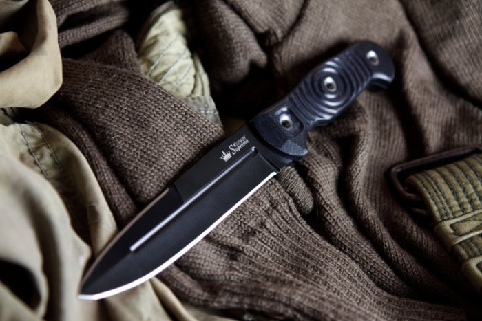 Нож Kizlyar Supreme Legion, рукоять G10, черный, сталь D2  