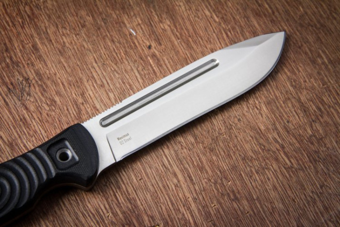 Нож Kizlyar Supreme Maximus, рукоять G10, сатин, сталь D2, камо ножны  