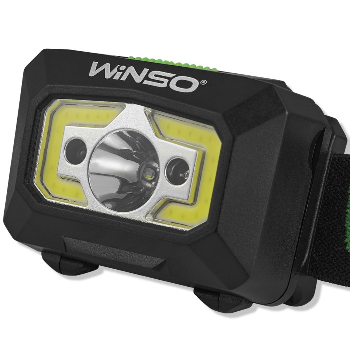 Фонарь налобный Winso 150Lm, 3W XPE+ COB, 1200mAh, Sensor White/Red  