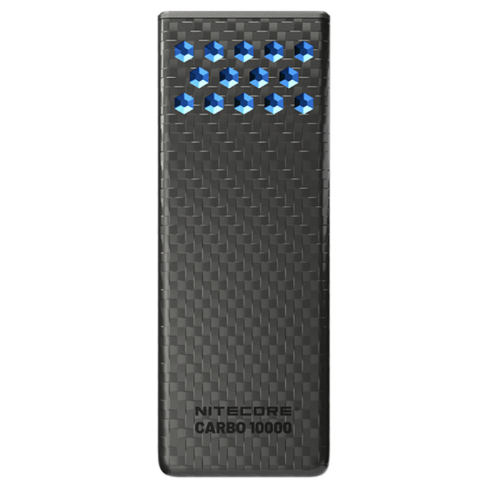 Внешнее зарядное устройство Power Bank Nitecore CARBO 10000 GEN2 (30W, QC 3.0, 10000mAh), черно-синий  