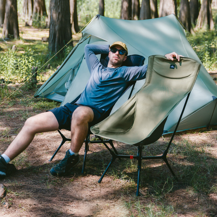 Стул складной ультралегкий Naturehike CNK2550JJ013 Yamami YL01, размер L, алюминий, черный  