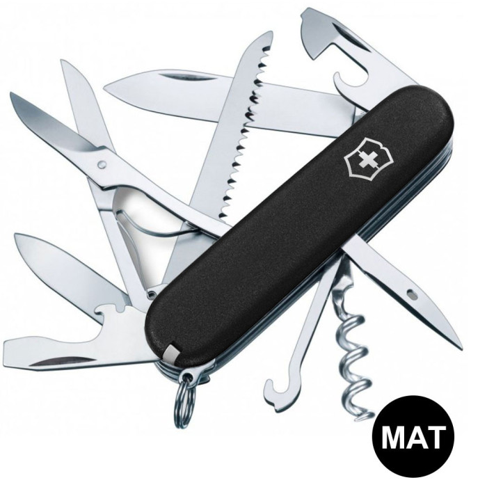 Складной нож Victorinox HUNTSMAN MAT черный матовый лак  