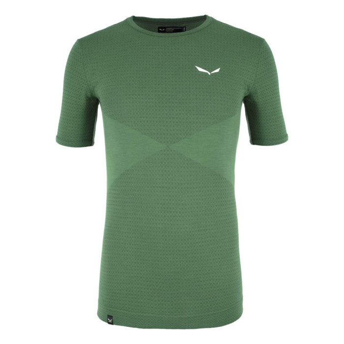Термофутболка мужская Salewa ZEBRU RESPONSIVE S/S TEE - зеленая, S  