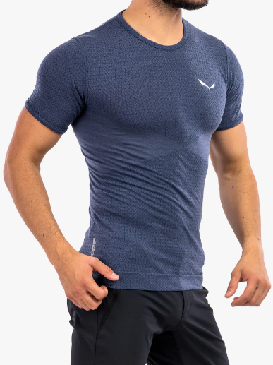 Термофутболка мужская Salewa ZEBRU RESPONSIVE S/S TEE - зеленая, S  