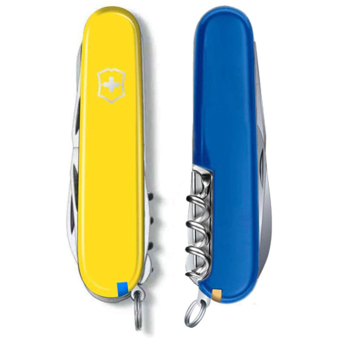 Нож Victorinox Climber Ukraine 91мм/14функ/бел /желт-син  