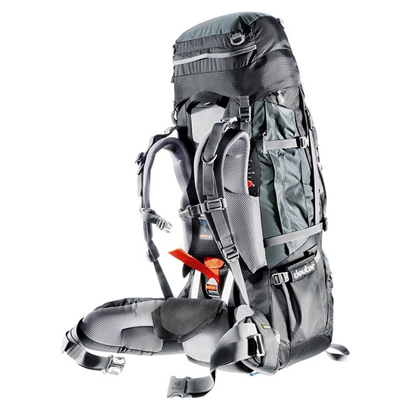 Рюкзак Deuter Aircontact, 75+10 л, (+палки LEKI granite-black)  