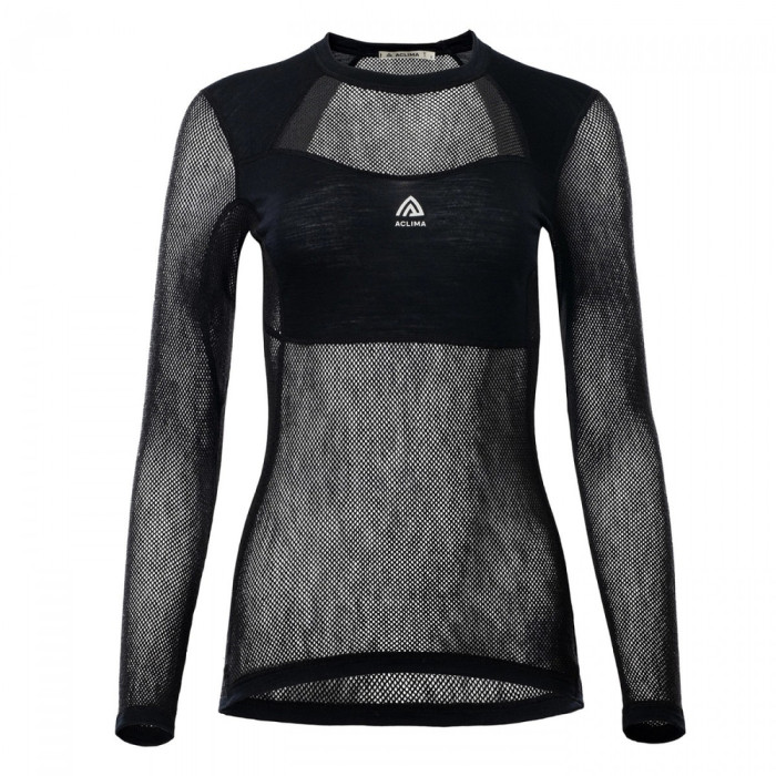 Термокофта жен. Aclima WoolNet Light Crewneck W's Jet Black XS  